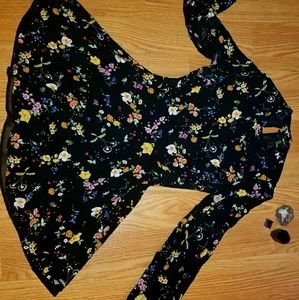 Black floral dress